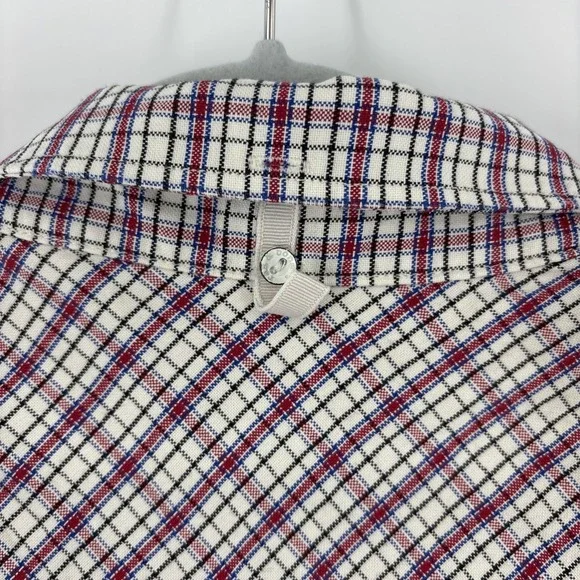 Rag & Bone New York Mens Button Down Shirt Fit 2 Red Plaid Cotton XXL City - Picture 10 of 11